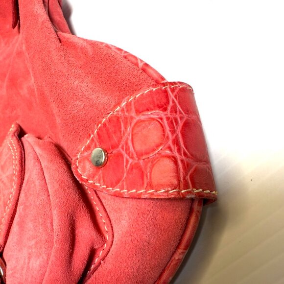 Via Repubblica Fushcia Pink Suede Handbag NWT - Picture 4 of 10